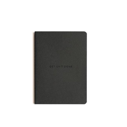 MiGoals MiGoals Get Shit Done Notebook - A6, Minimal,  Black/Black Foil