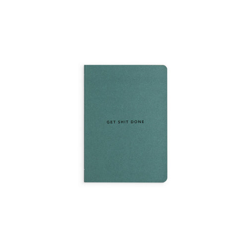 MiGoals MiGoals Get Shit Done Notebook - A6, Minimal, Teal