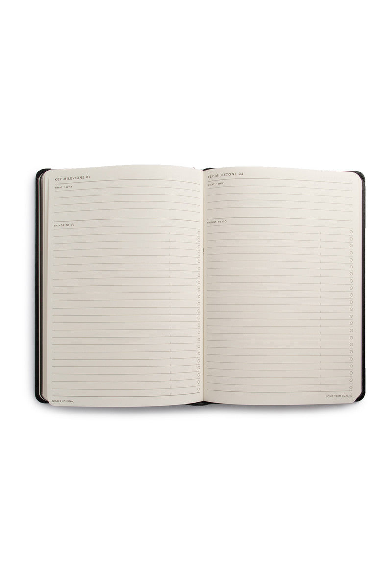 MiGoals MiGoals Goals Journal - A5, Soft Cover, Black