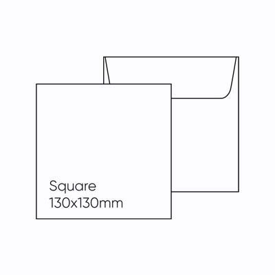 Mohawk Via 130mm Square Envelope - Via Felt Bright White, Pack of 10