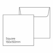 Mohawk Via 150mm Square Envelope - Via Felt Bright White, Pack of 10