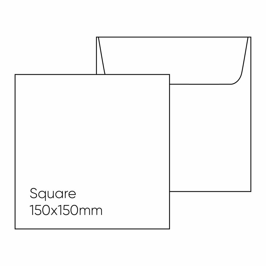 Mohawk Via 150mm Square Envelope - Via Felt Bright White, Pack of 10