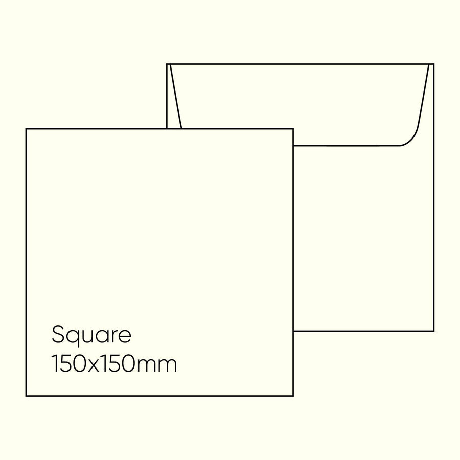 Mohawk Via 150mm Square Envelope - Via Felt Cream White, Pack of 10