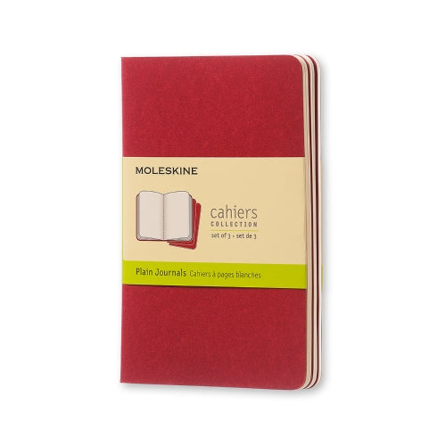 Moleskine Moleskine Cahier Notebook - Plain, Pocket, Red