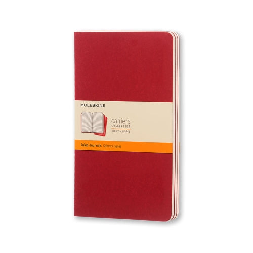 Moleskine Moleskine Cahier Notebook - Ruled, Large, Red