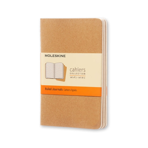 Moleskine Moleskine Cahier Notebook - Ruled, Pocket, Kraft