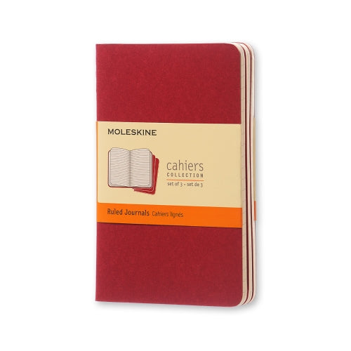 Moleskine Moleskine Cahier Notebook - Ruled, Pocket, Red