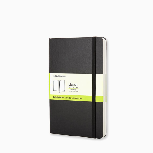 Moleskine Moleskine Hard Cover Notebook - Plain, Pocket, Black