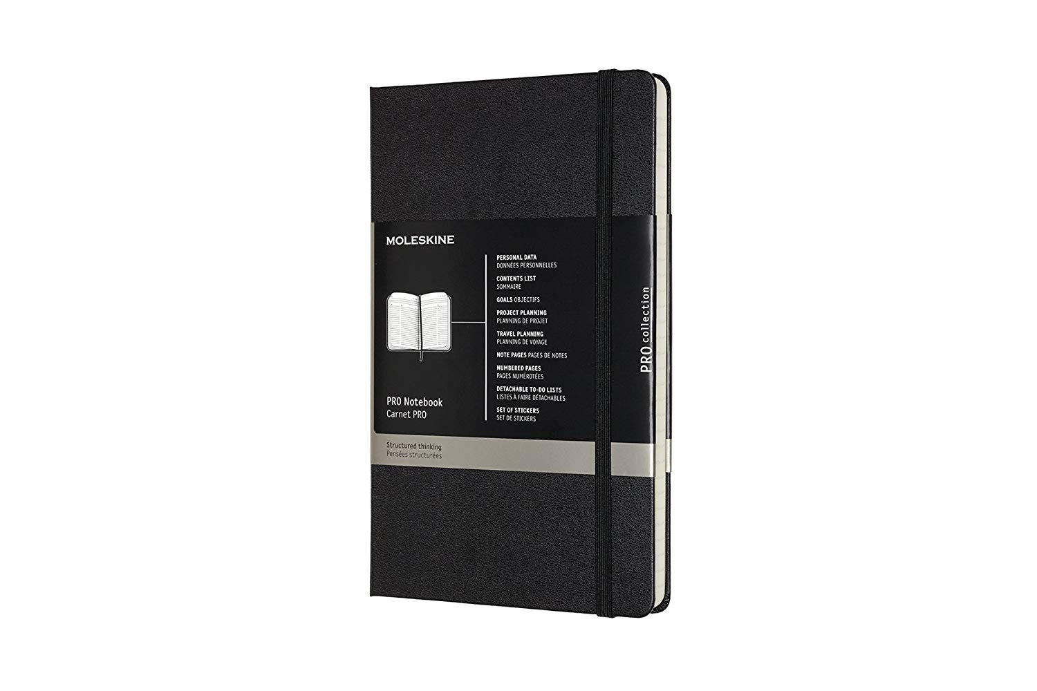 Moleskine Moleskine Professional Hard Cover Notebook - Ruled, Large, Black