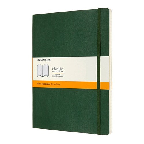 Moleskine Moleskine Soft Cover Notebook - Ruled, Extra Large, Myrtle Green