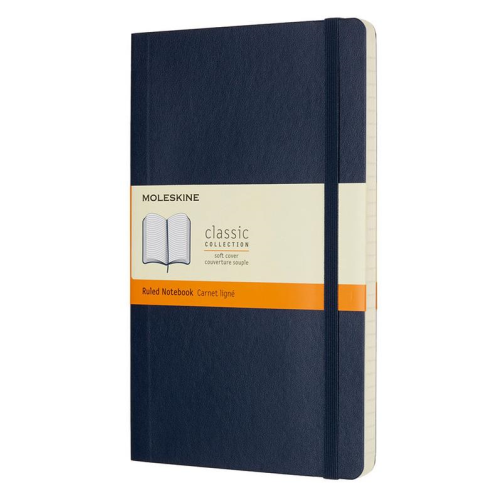 Moleskine Moleskine Soft Cover Notebook - Ruled, Large, Sapphire Blue