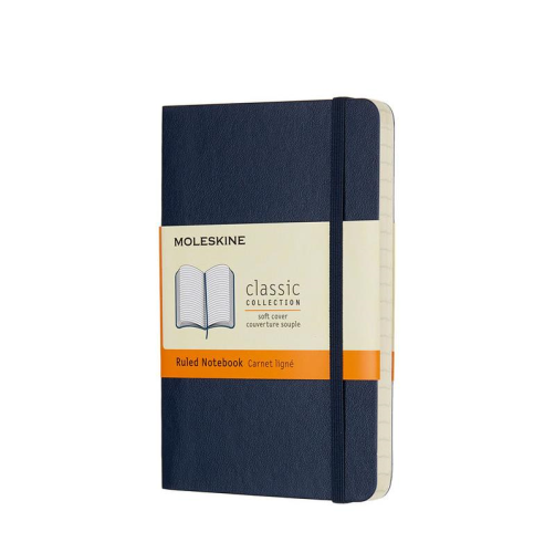 Moleskine Moleskine Soft Cover Notebook - Ruled, Pocket, Sapphire Blue