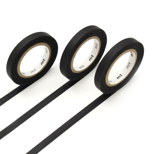 MT MT Tape Slim (6mm x 7M) - Black, Pack of 3