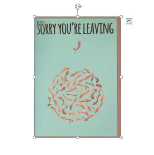 Paper Street Card Co. Paper Street A4 Card - Big Sorry Leaving