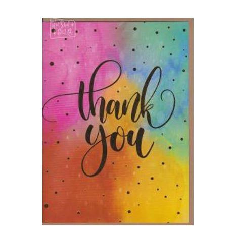 Paper Street Card Co. Paper Street A4 Card - Big Thank You Colourful