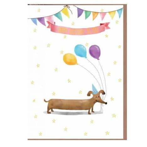 Paper Street Card Co. Paper Street A4 Card - Happy Birthday Balloon Dog