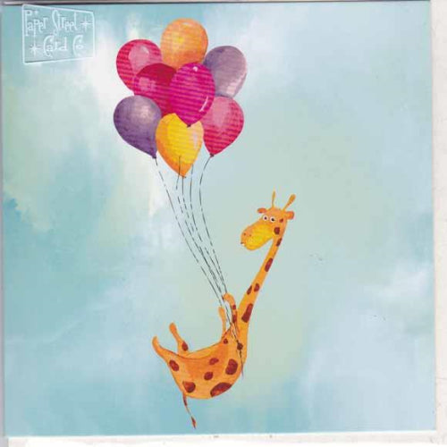 Paper Street Card Co. Paper Street Greeting Card - Giraffe Balloons