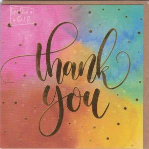 Paper Street Card Co. Paper Street Greeting Card - Thank You Colourful