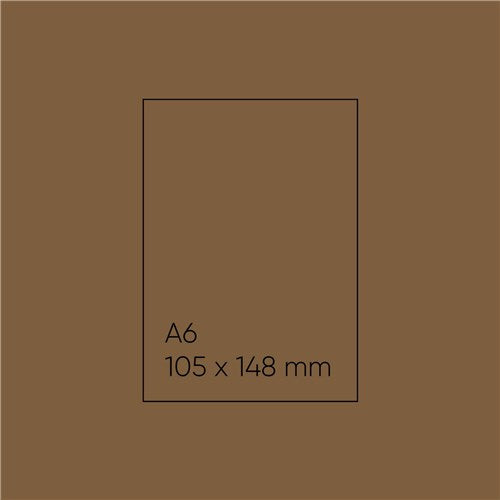 Paperpoint Blank Note Cards - A6 (105 x 148mm), Flat, Environment Grocer Kraft, Pack of 15