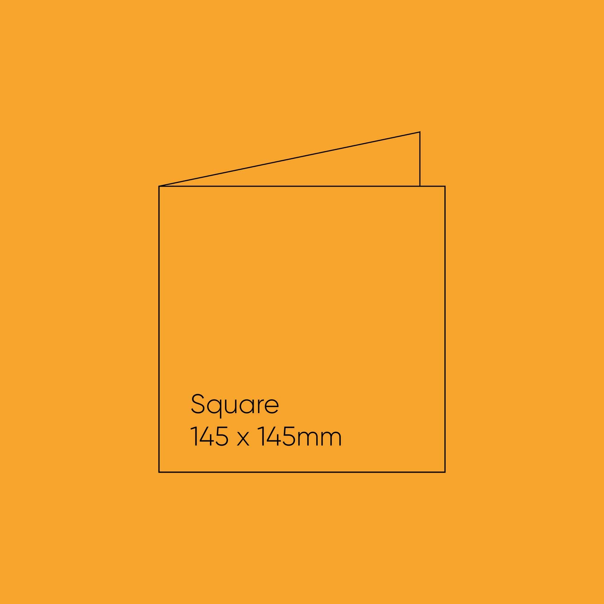 Paperpoint Blank Note Cards - Square (145x145mm), Folded, Yellow, Pack of 20