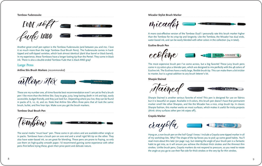 Peter Pauper Press Brush Lettering from A - Z