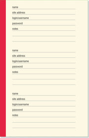 Peter Pauper Press Internet Address & Password Logbook - Black