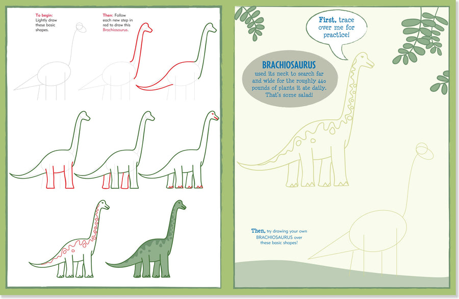 Peter Pauper Press Learn to Draw - Dinosaurs