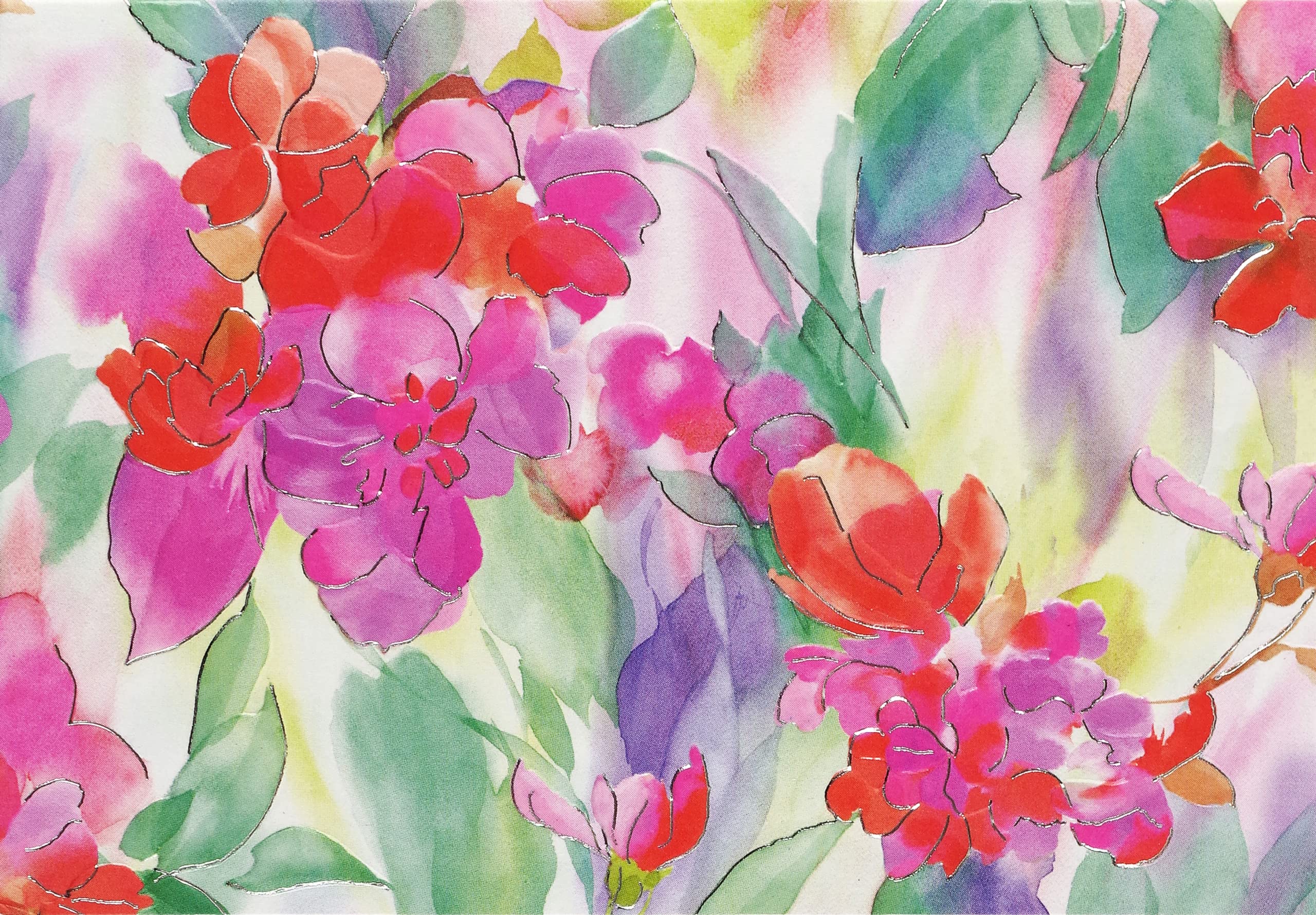 Peter Pauper Press Note Card Set - Watercolor Petals