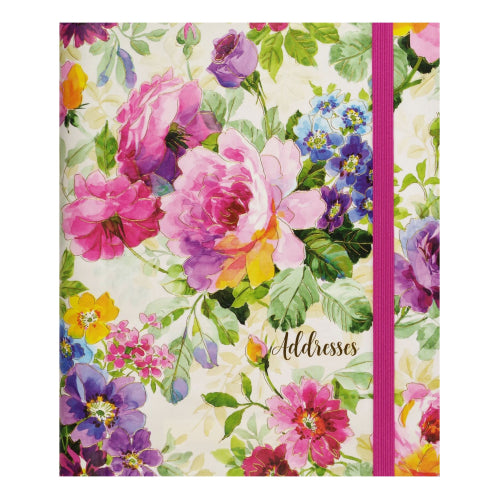 Peter Pauper Press Peter Pauper Press Address Book - Large, Peony Garden