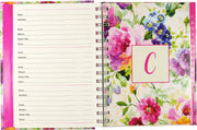 Peter Pauper Press Peter Pauper Press Address Book - Large, Peony Garden