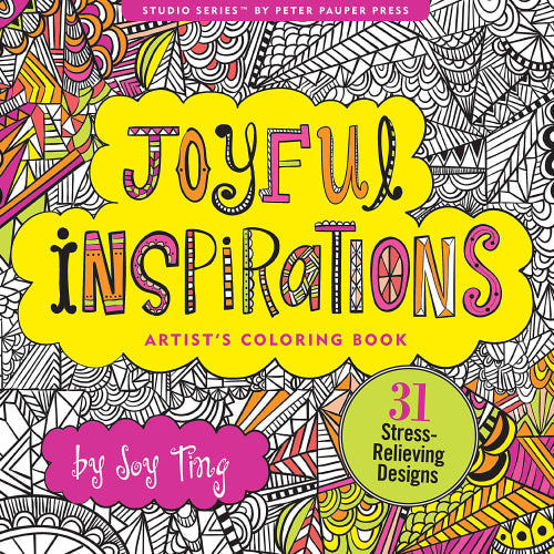 Peter Pauper Press Studio Series Colouring Book - Joyful Inspirations