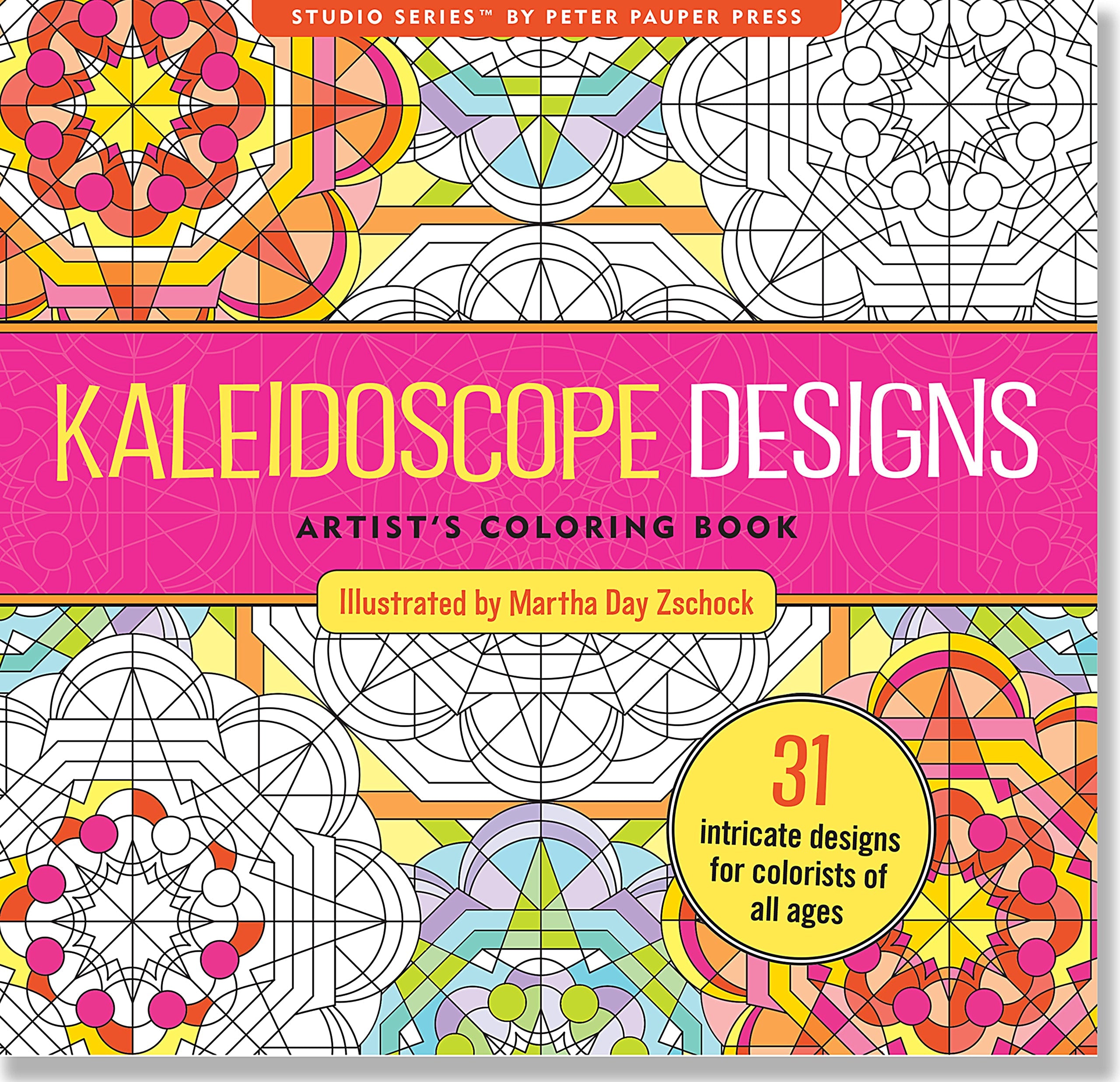 Peter Pauper Press Studio Series Colouring Book - Kaleidoscope Designs