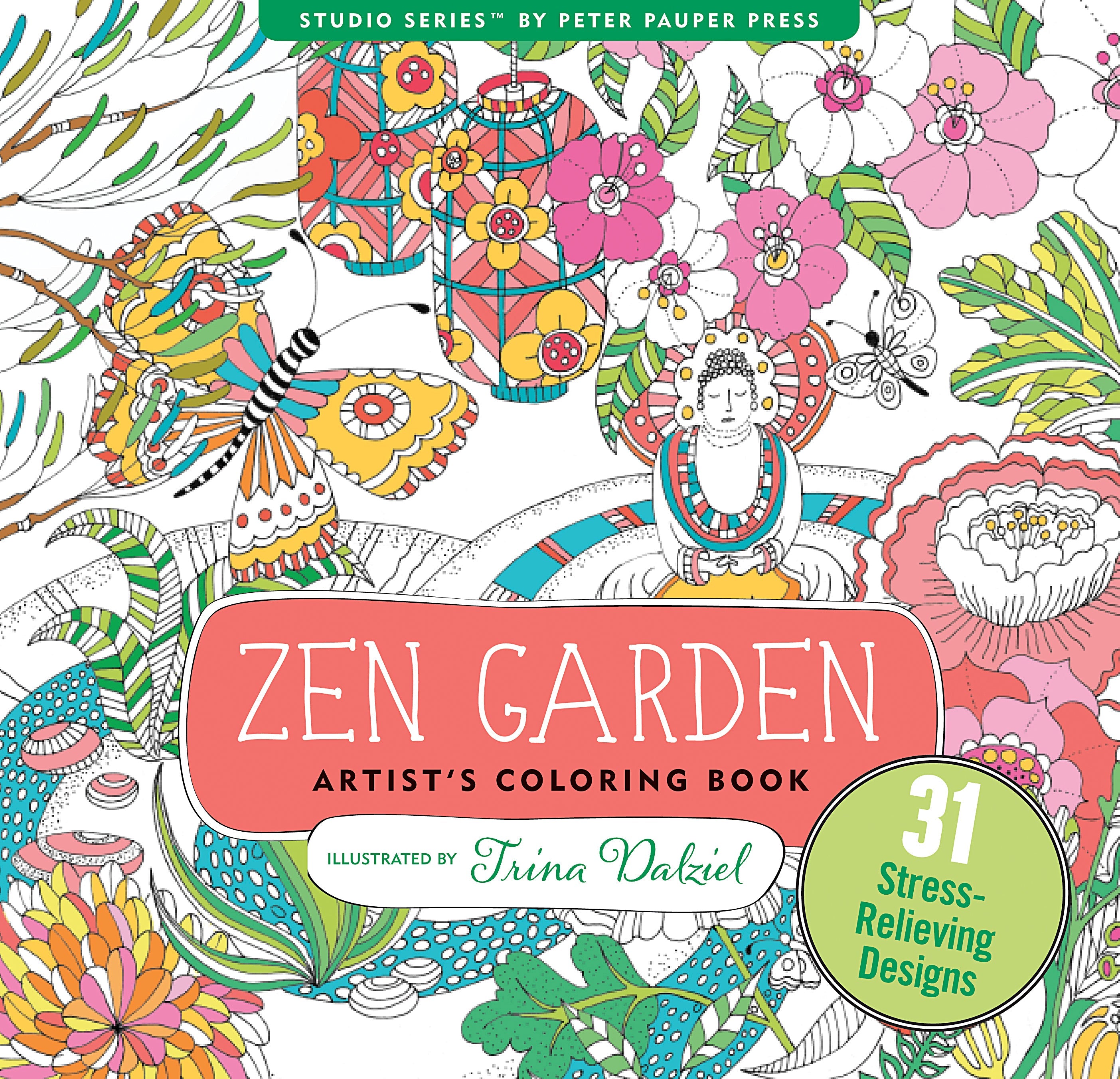 Peter Pauper Press Studio Series Colouring Book - Zen Garden