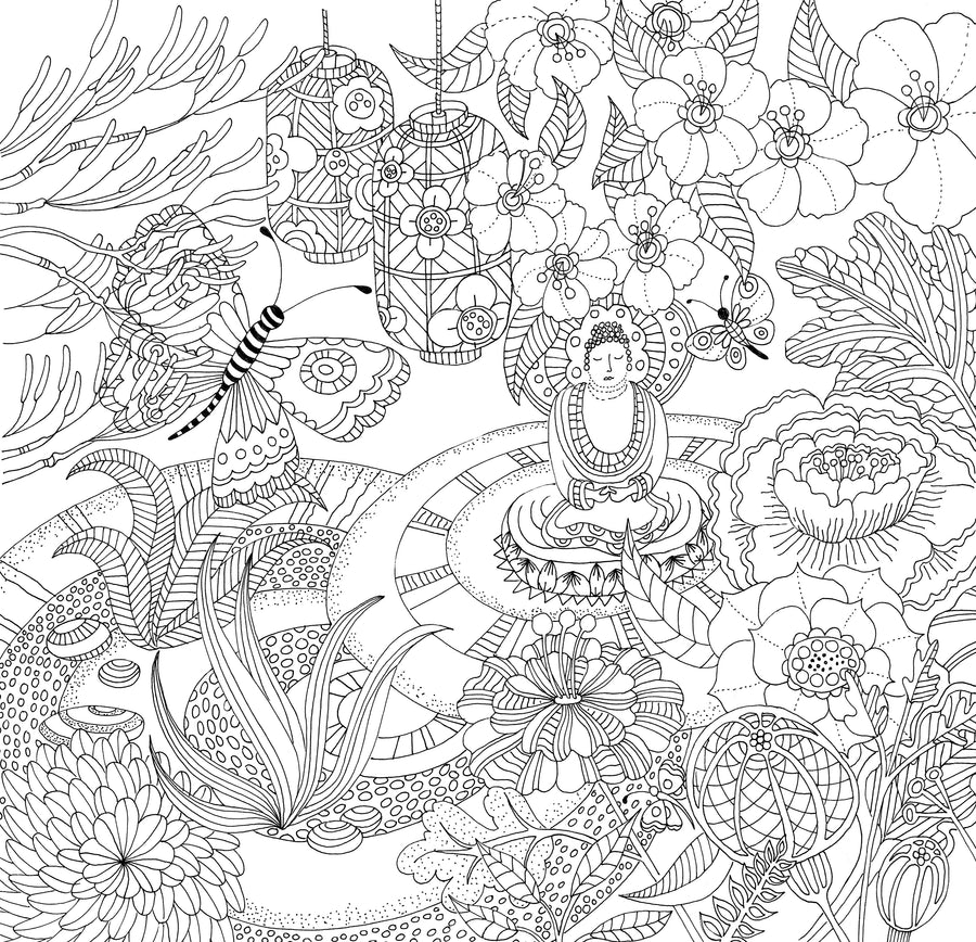 Peter Pauper Press Studio Series Colouring Book - Zen Garden