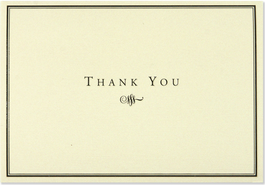 Peter Pauper Press Thank You Card Set - Black & Cream