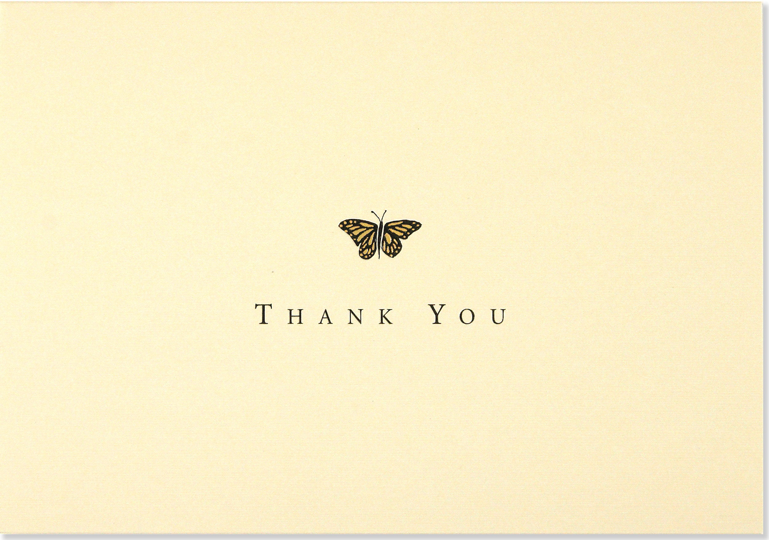 Peter Pauper Press Thank You Card Set - Gold Butterfly