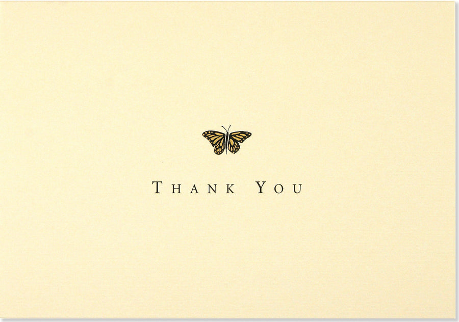 Peter Pauper Press Thank You Card Set - Gold Butterfly