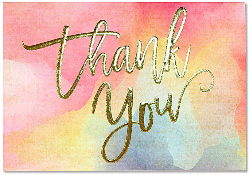 Peter Pauper Press Thank You Card Set - Watercolour Sunset