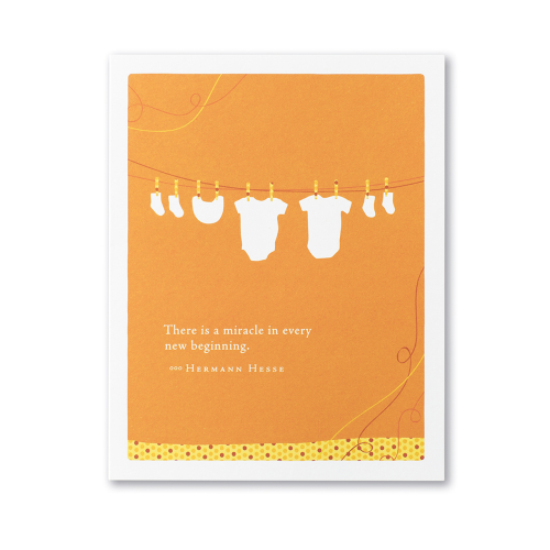 Positively Green Positively Green New Baby Card - There is a miracle in every new beginning...