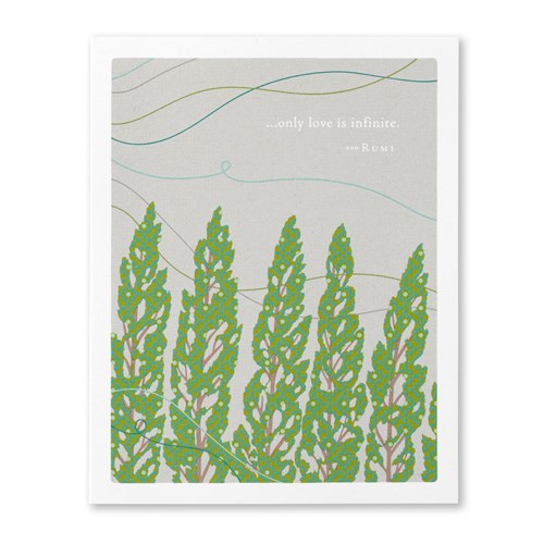 Positively Green Positively Green Sympathy Card - ...only love is infinite.