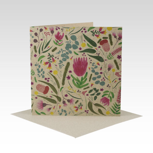 Rhicreative Rhicreative Greeting Card - Australiana Floral Scatter