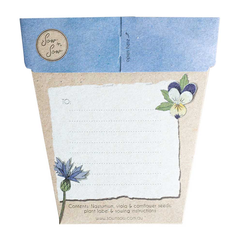 Sow n Sow Gift of Seeds Card - Culinary Flowers
