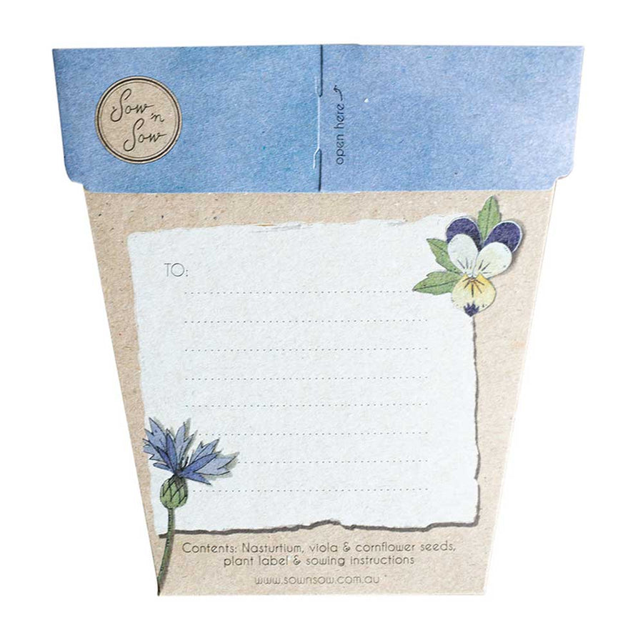 Sow n Sow Gift of Seeds Card - Culinary Flowers