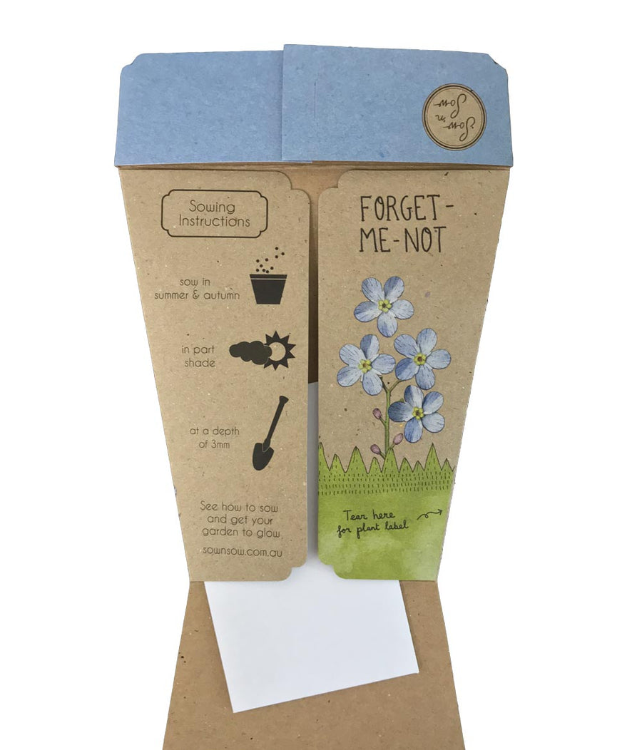 Sow n Sow Gift of Seeds Card - Forget Me Not