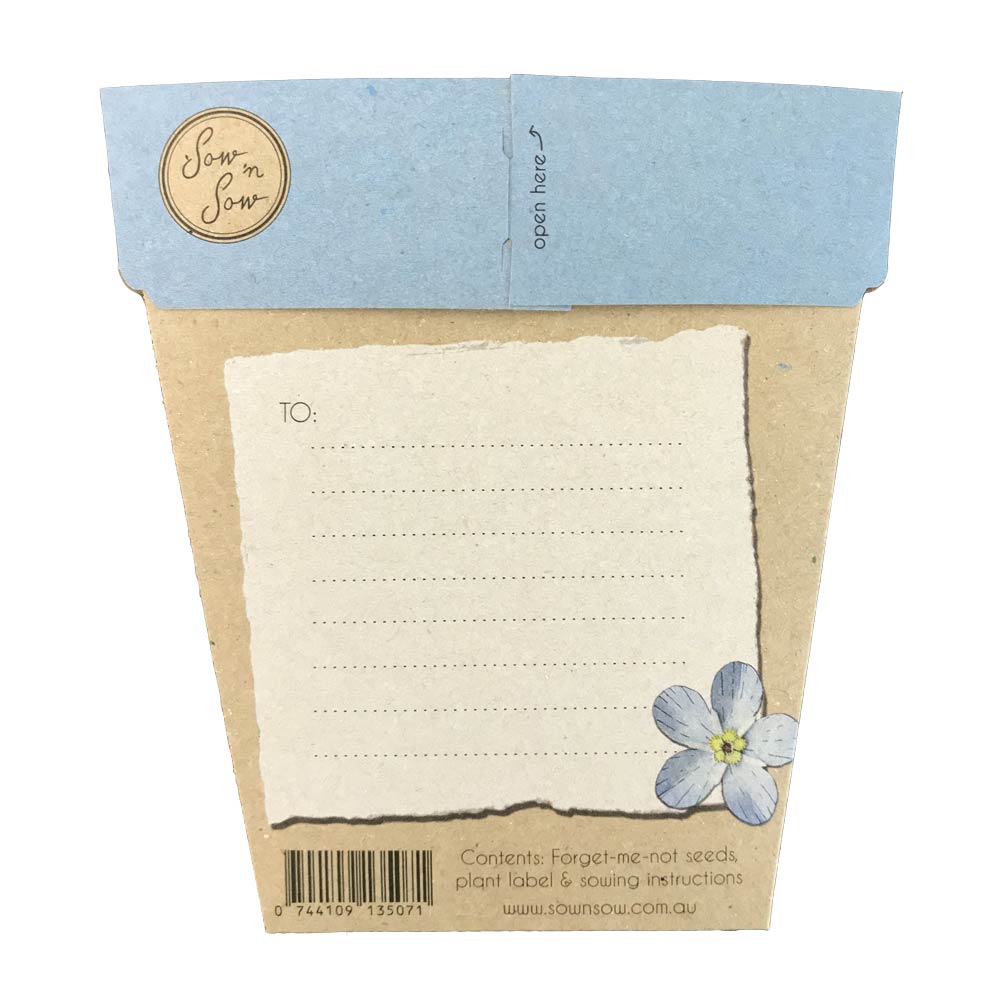 Sow n Sow Gift of Seeds Card - Forget Me Not