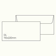 Stephen DL Envelope (110 x 220mm) - Stephen Gesso White, Pack of 10