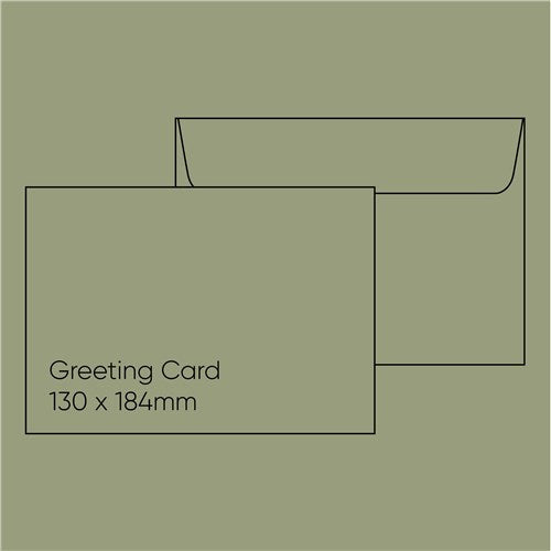 Stephen Greeting Card Envelope (130 x 184mm) - Stephen Verdigris Green, Pack of 10