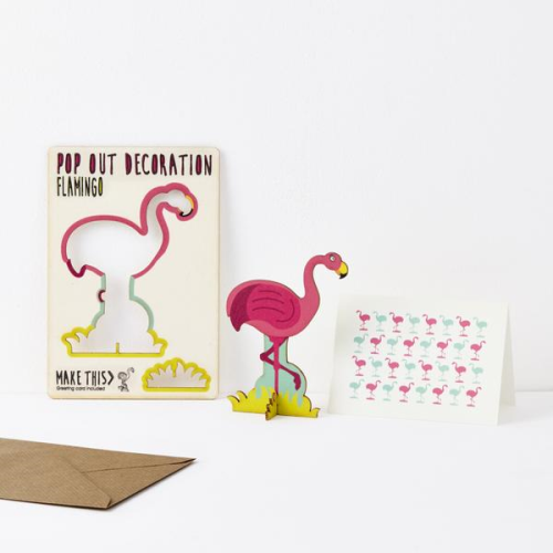 The Pop Out Card Co Pop Out Card - Flamingo