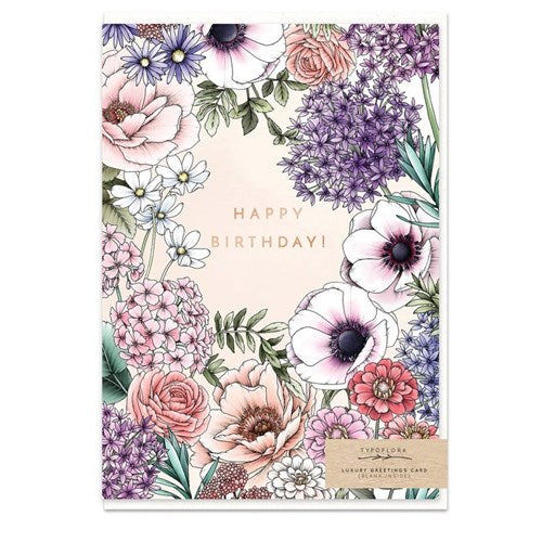 Typoflora Typoflora Birthday Card - Blooming Birthday