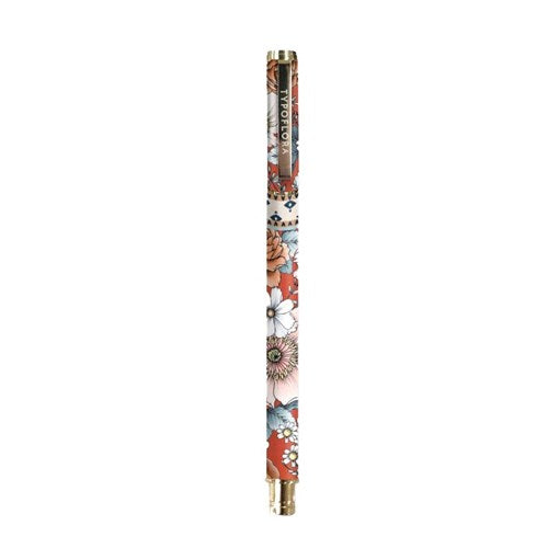 Typoflora Typoflora Rollerball Pen - Bouquet in Rust